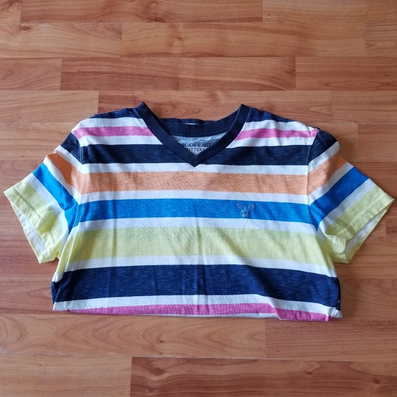 Mens American Eagle V Neck T-Shirt - Picture 2 of 4